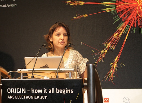 woman giving presentation at ARS Electronica 2011